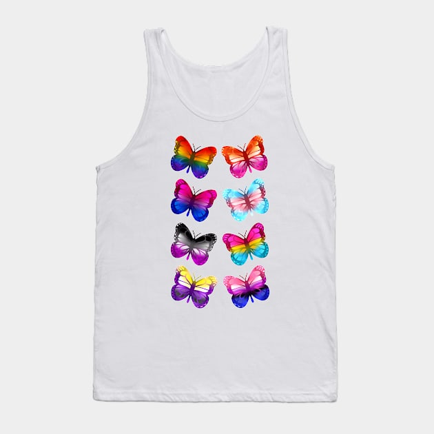 LGBTQ+ Pride Butterflies Tank Top by leashonlife